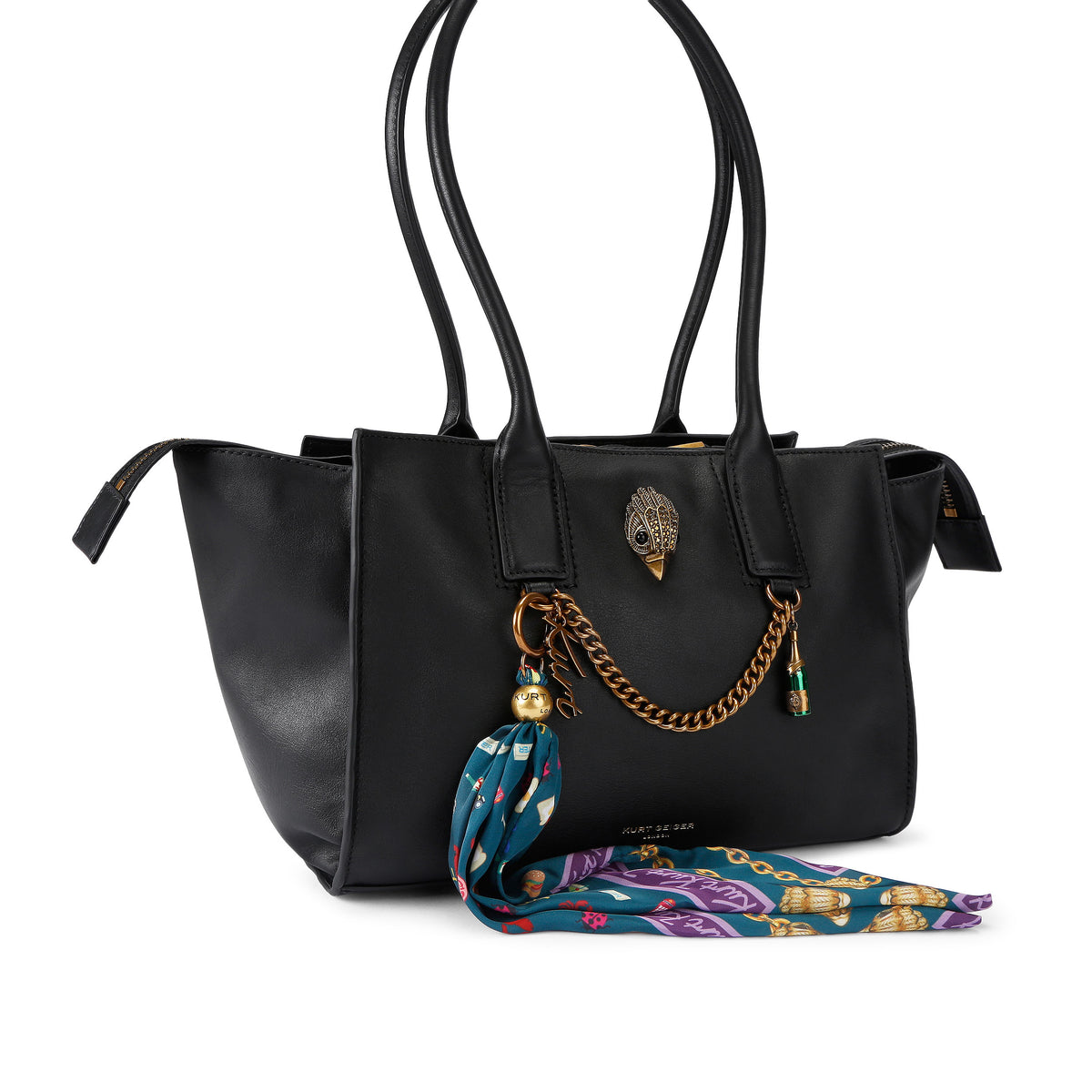 Kurt Geiger | Bolso Shopper Pequeño Sloane de Piel Negra