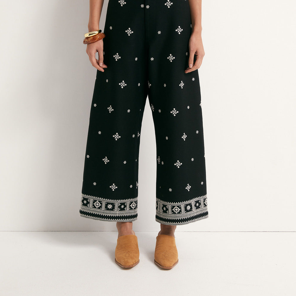 Sfera | Pantalones Anchos Bordados para Dama