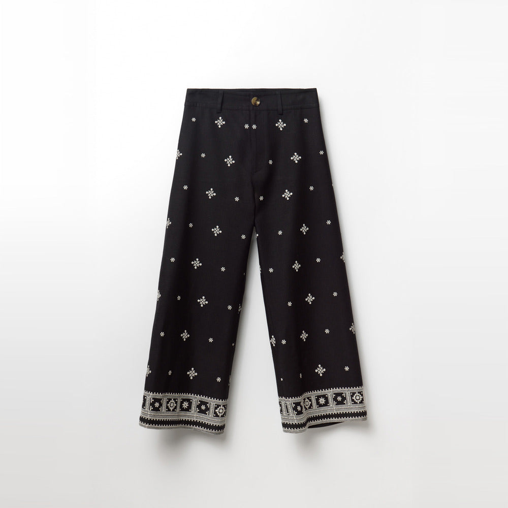 Sfera | Pantalones Anchos Bordados para Dama