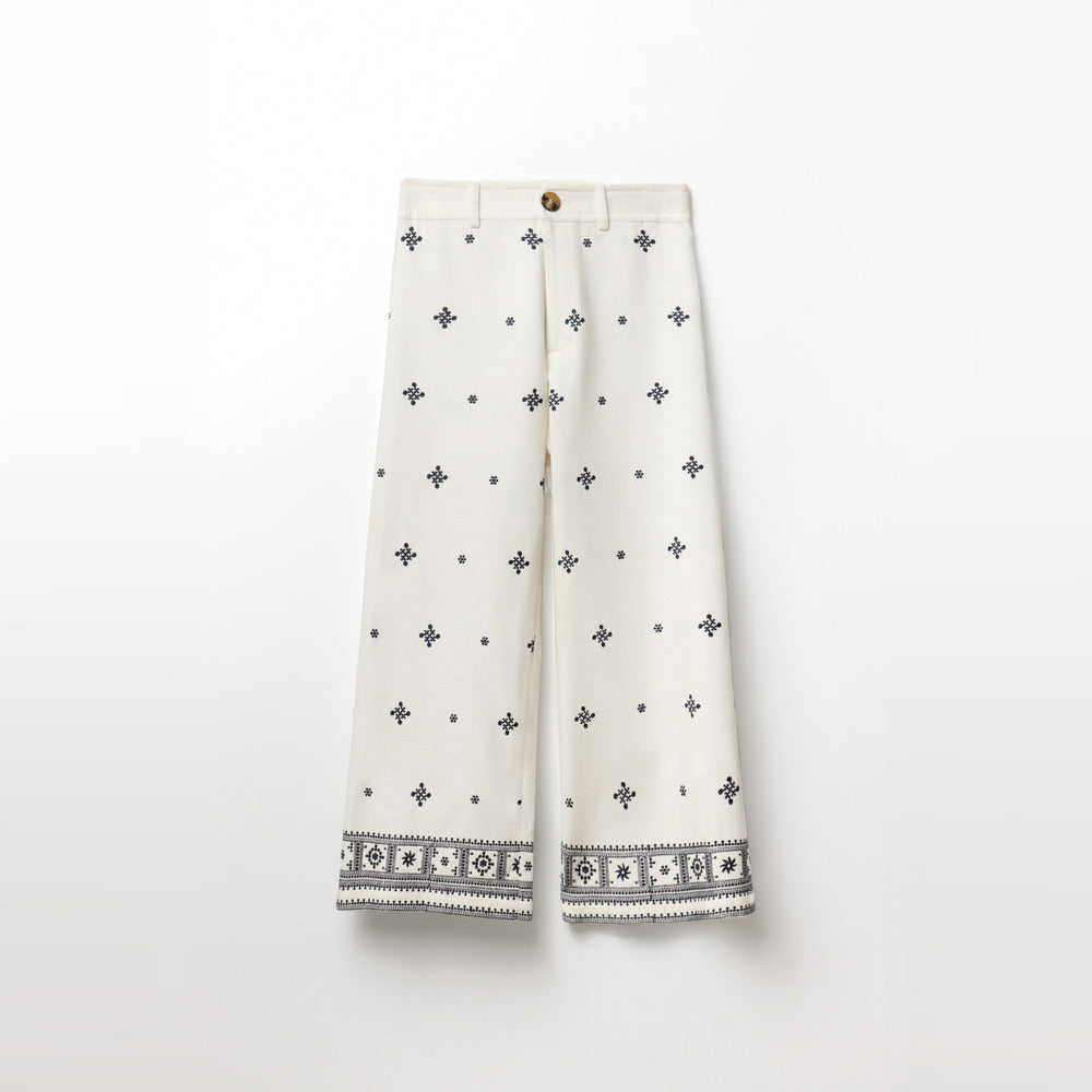Sfera | Pantalones Anchos Bordados para Dama