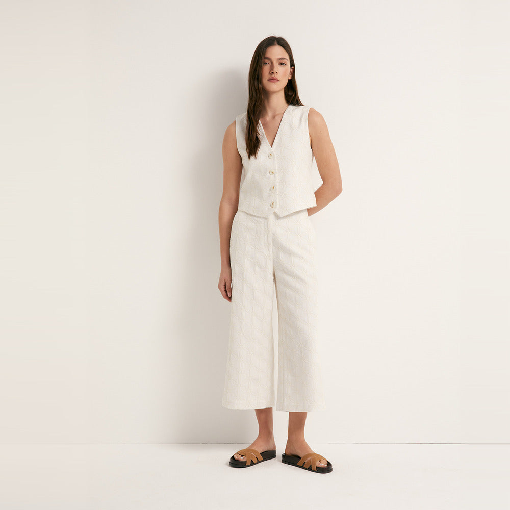 Sfera | pantalones de Lino Bordados para Dama