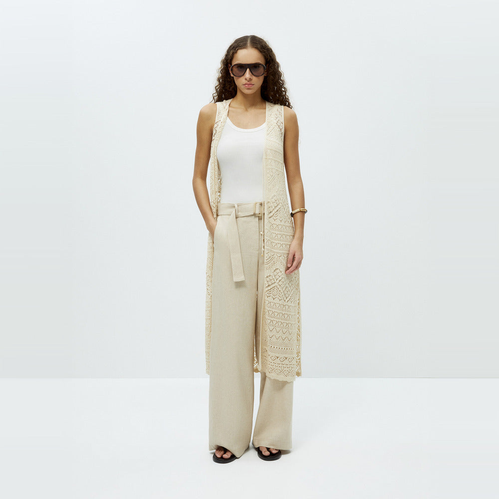 Sfera | Pantalón de Lino con Cinturón para Dama