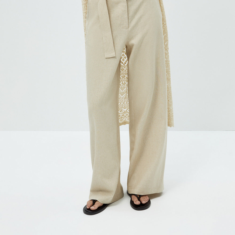 Sfera | Pantalón de Lino con Cinturón para Dama