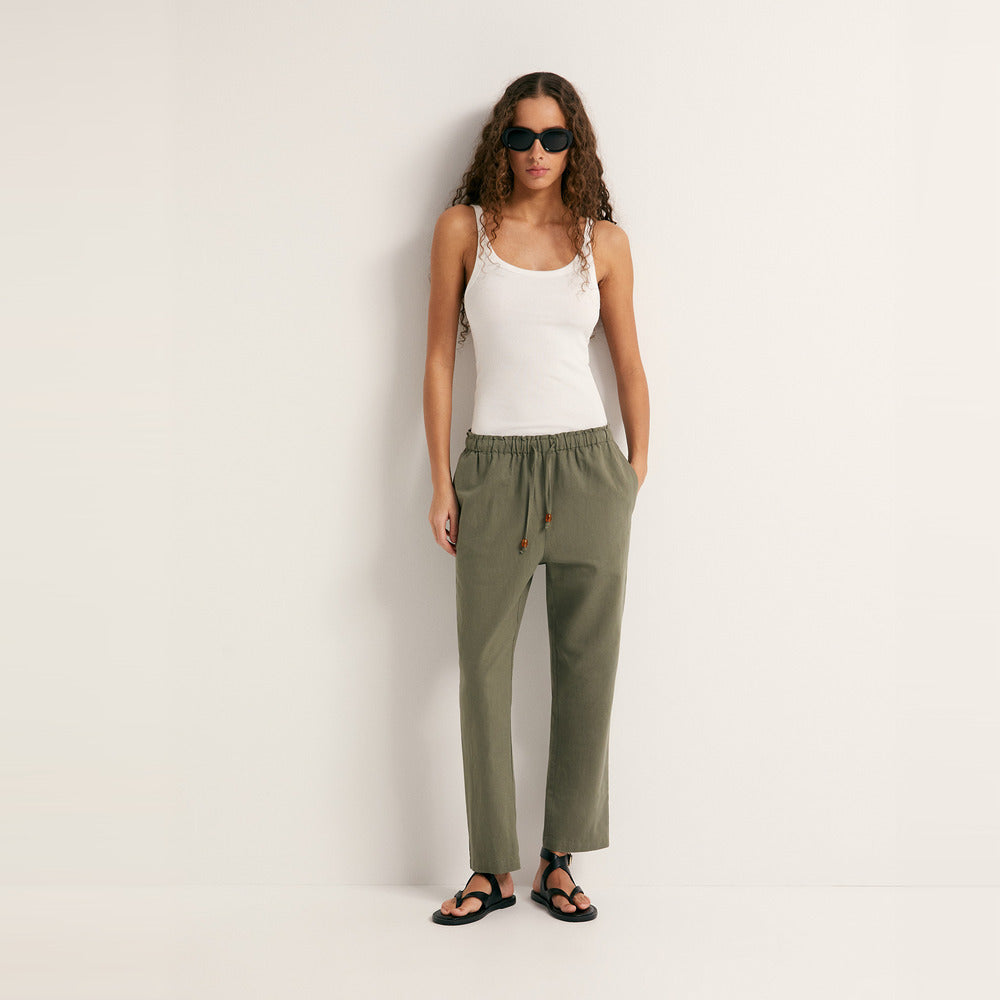 Sfera | Pantalones Rectos de Lino para Dama
