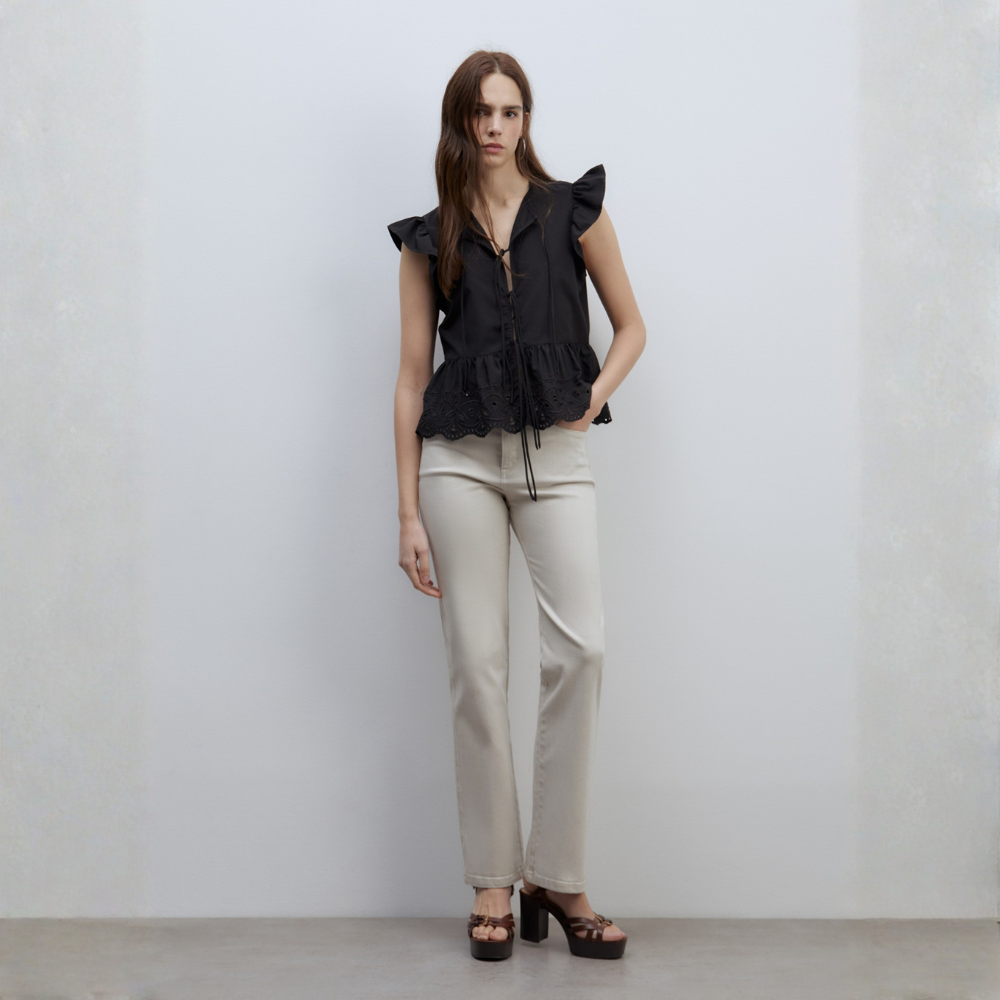 Sfera | Top Lazos Bordados para Dama