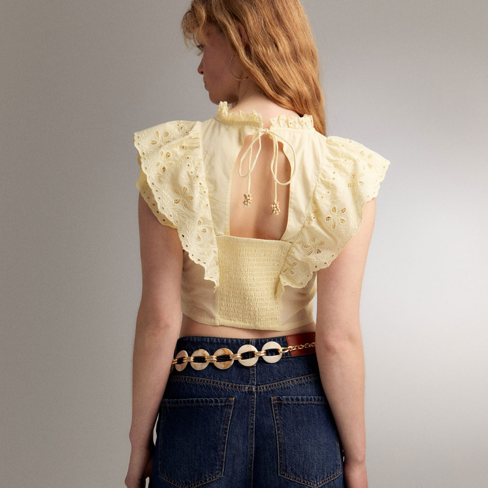 Sfera | Blusa Corta Volantes para Dama