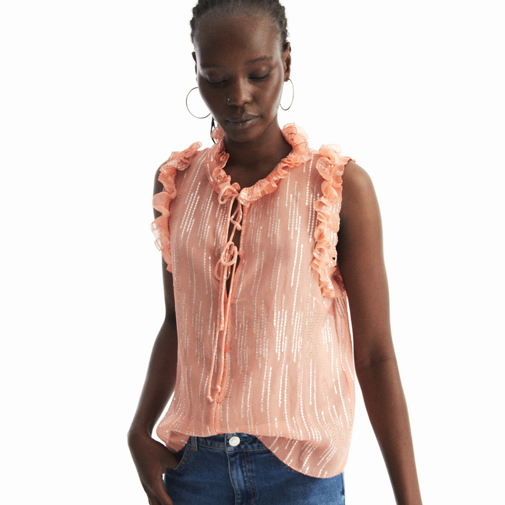 Sfera  |  Blusa Volante Lurex para Dama