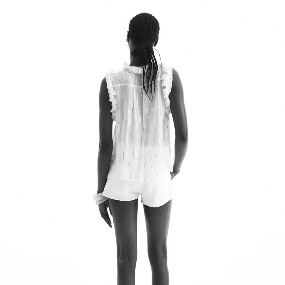 Sfera  | Blusa Volante Lurex para Dama