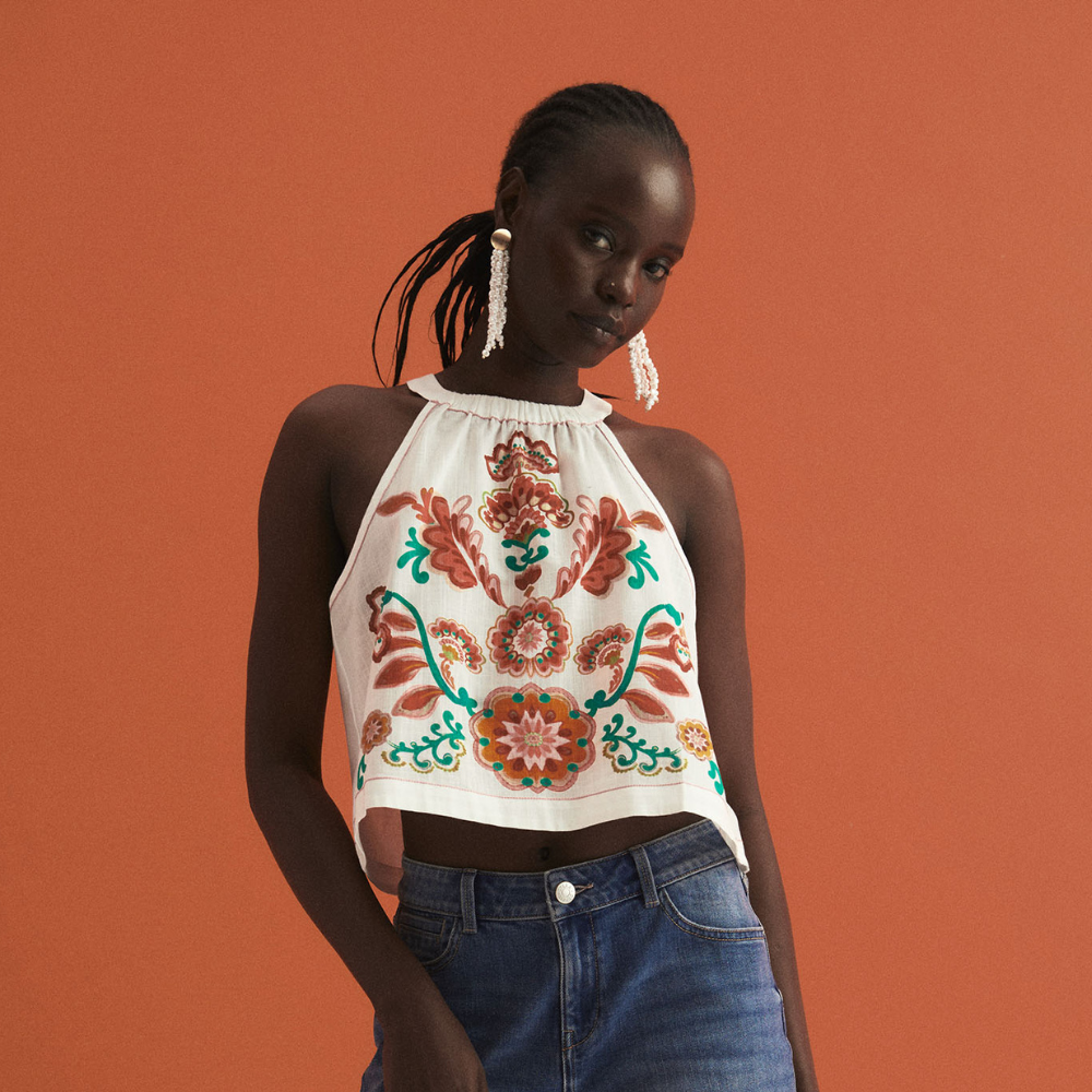 Sfera | Top Estampado Lazada para Dama