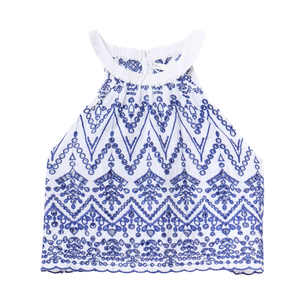 Sfera | Top Schiffli Contraste para Dama