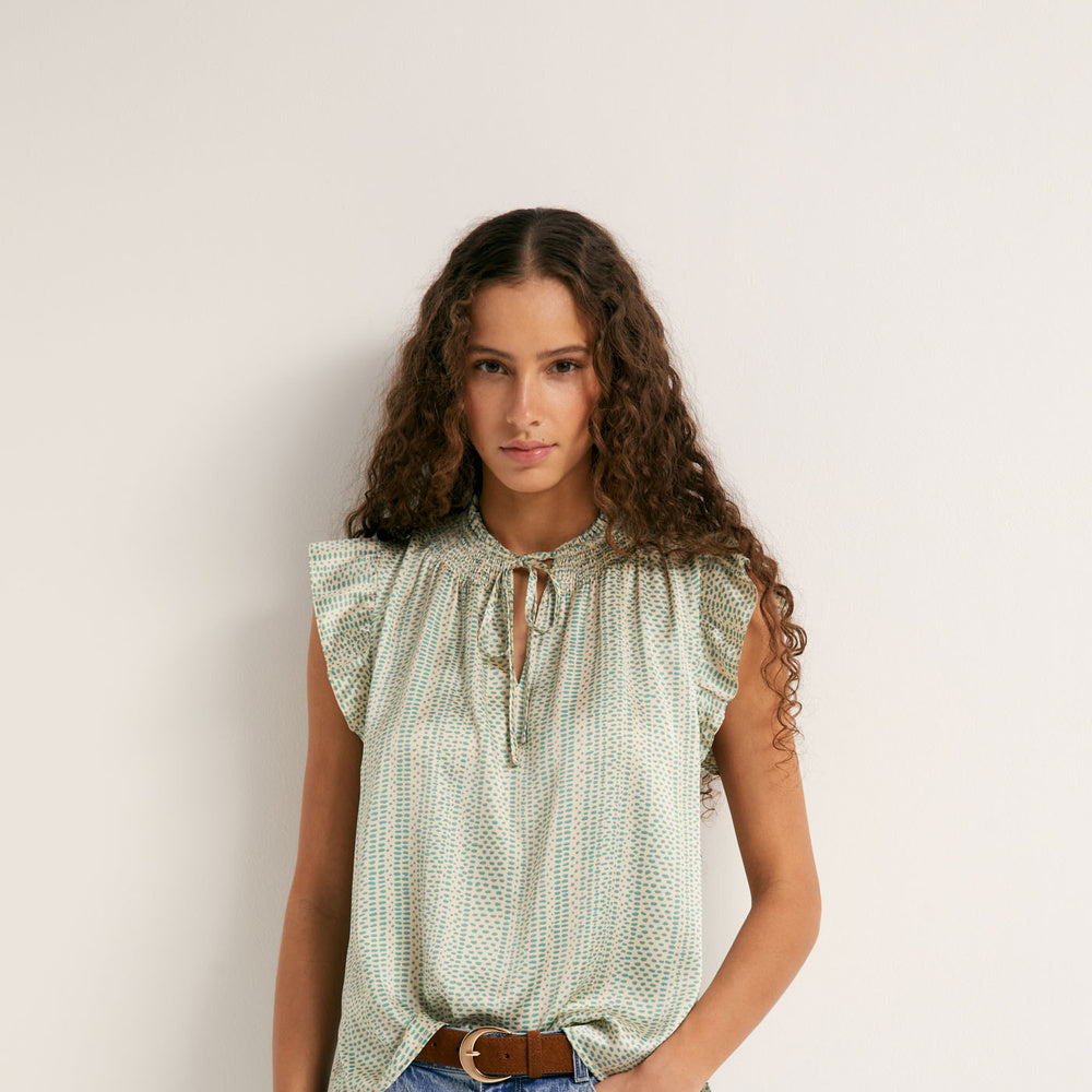 Sfera | Top Fluido con Estampado para Dama