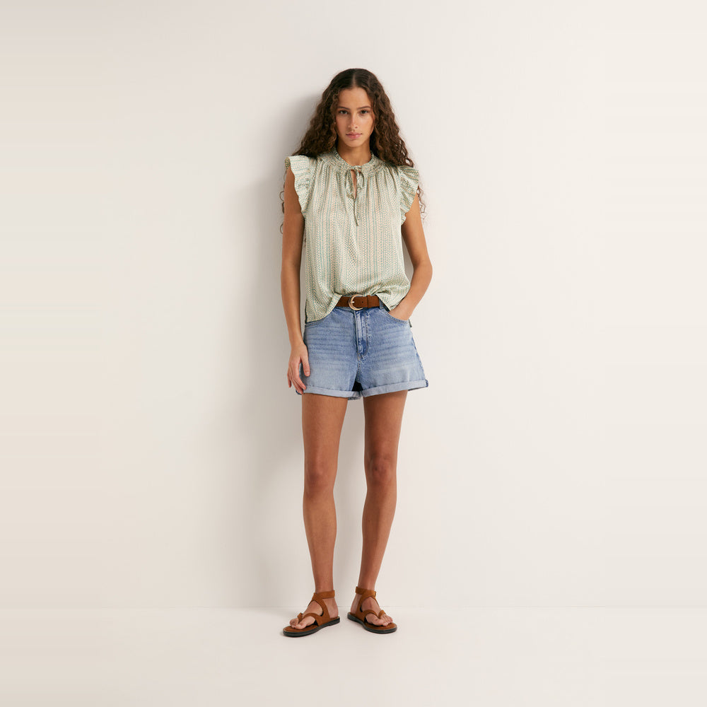 Sfera | Top Fluido con Estampado para Dama