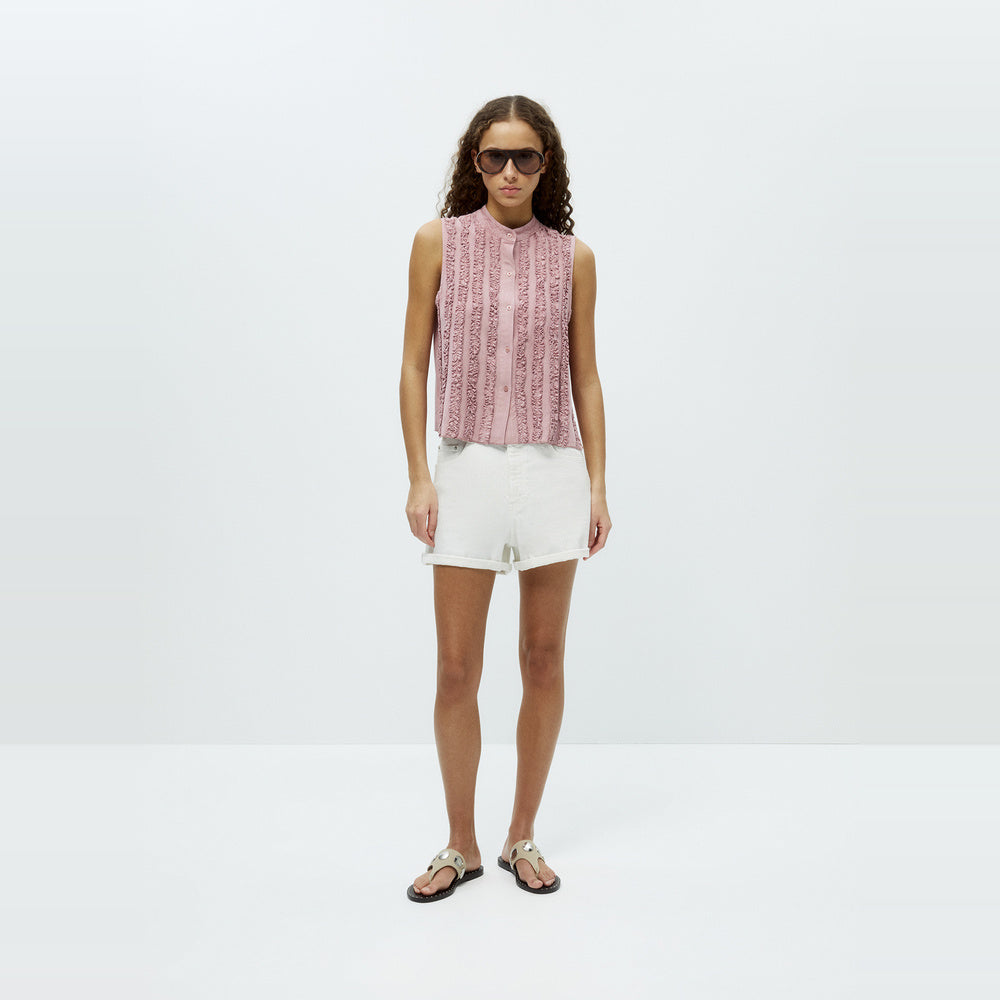 Sfera | Blusa sin Mangas con Detalles  Volante para Dama
