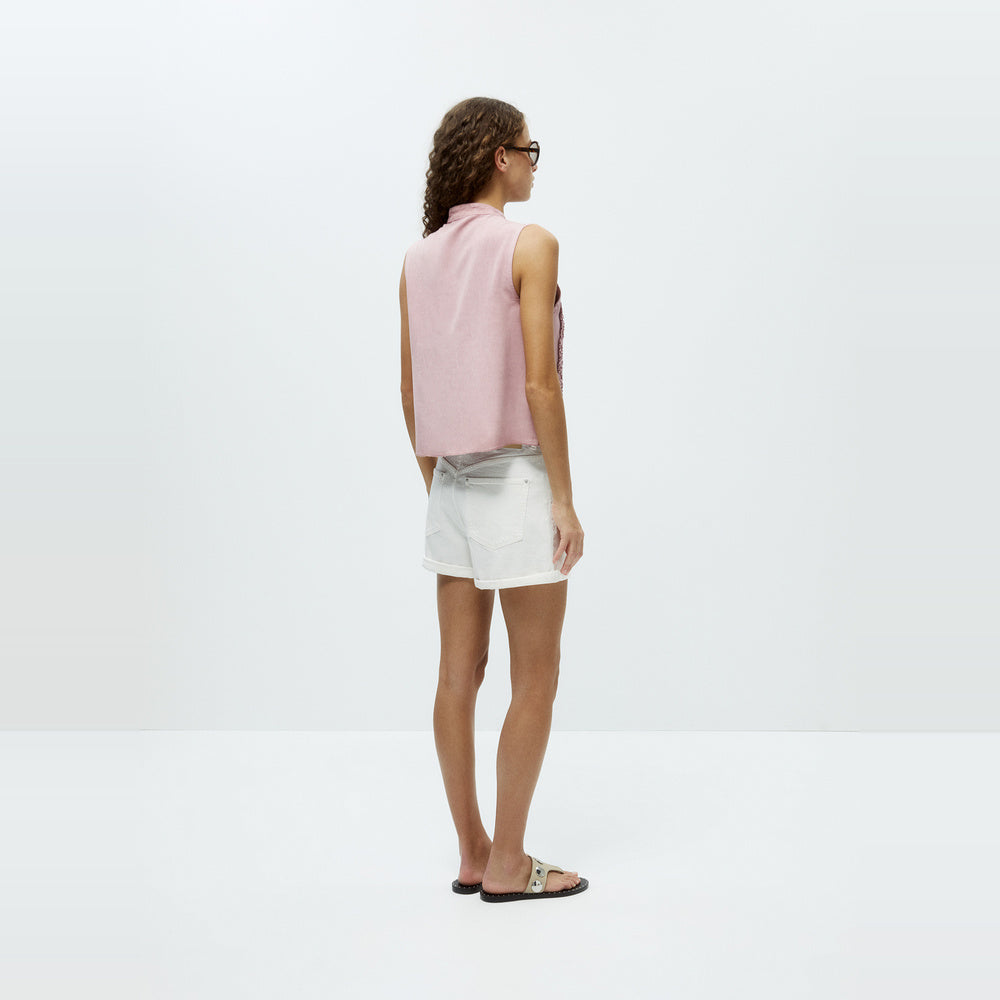 Sfera | Blusa sin Mangas con Detalles  Volante para Dama