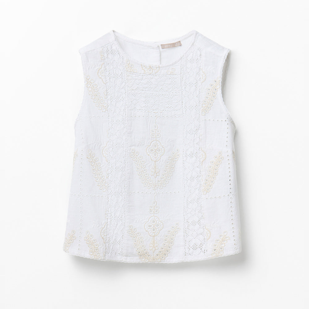 Sfera | Blusa Bordada de Schiffli para Dama