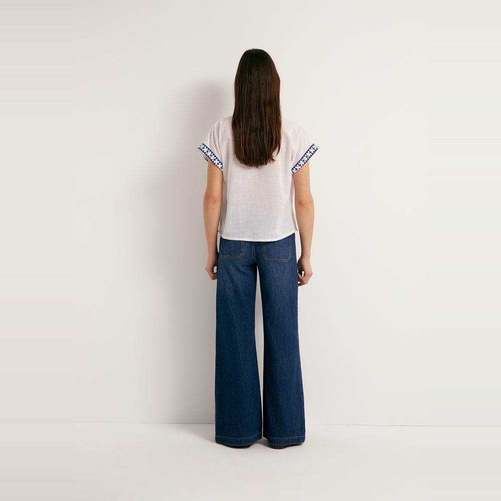 Sfera | Camisa de Resort Bordada para Dama