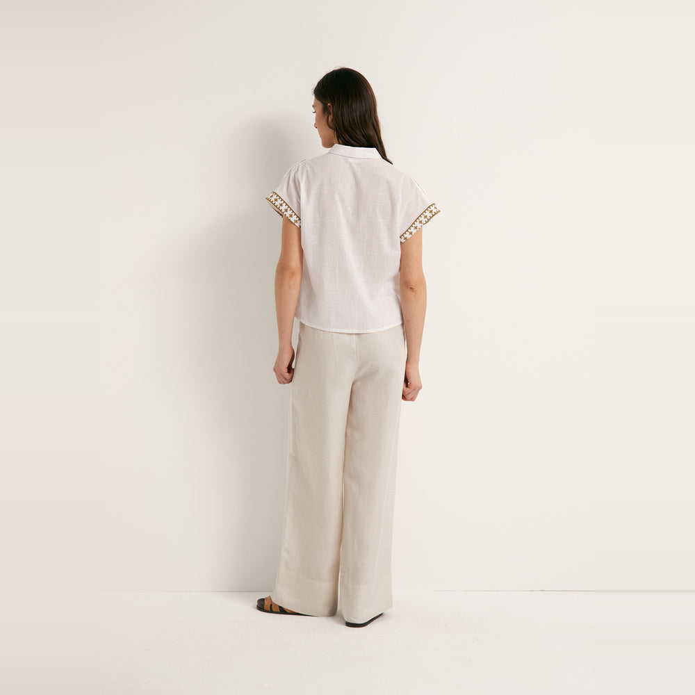 Sfera | Camisa de Resort Bordada para Dama