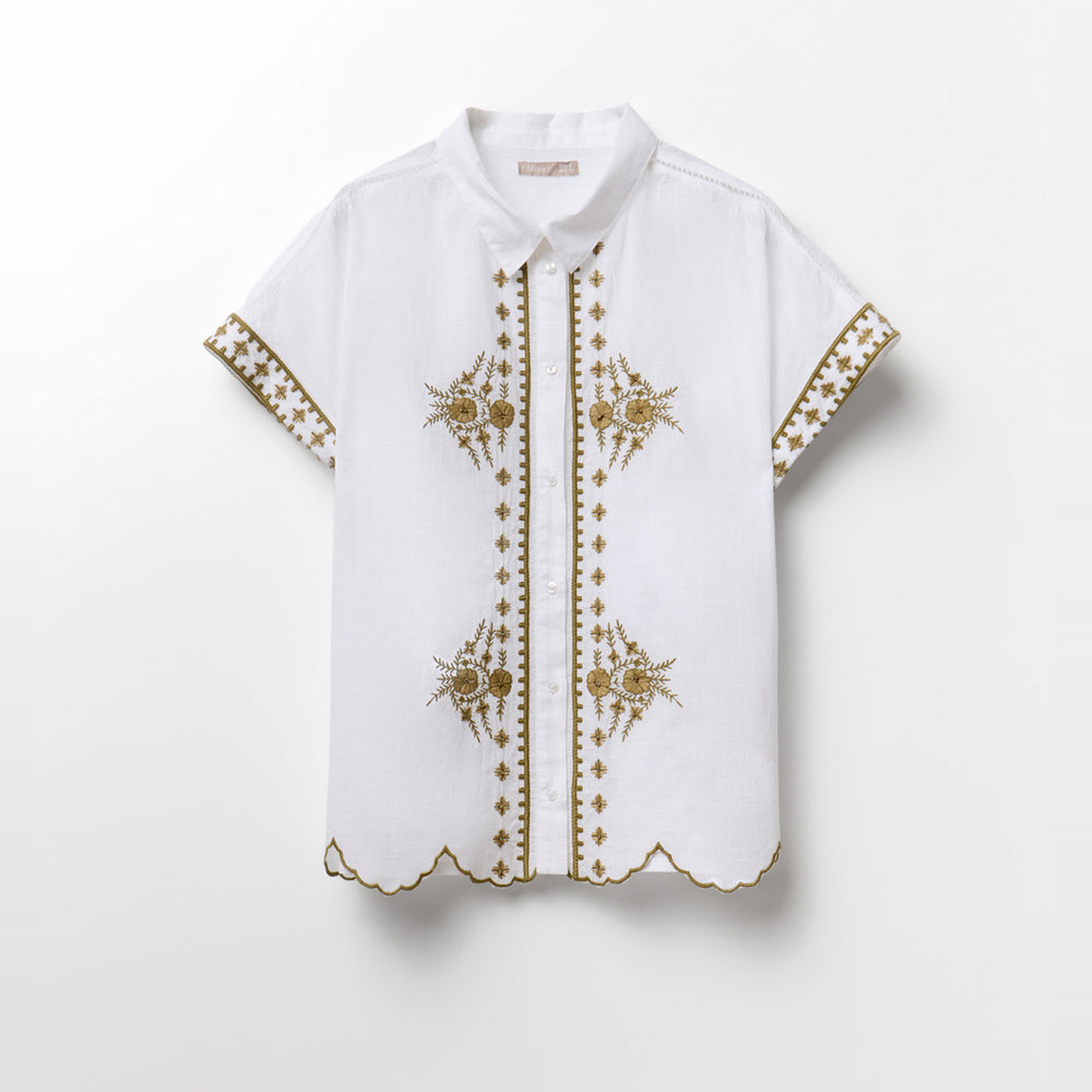 Sfera | Camisa de Resort Bordada para Dama