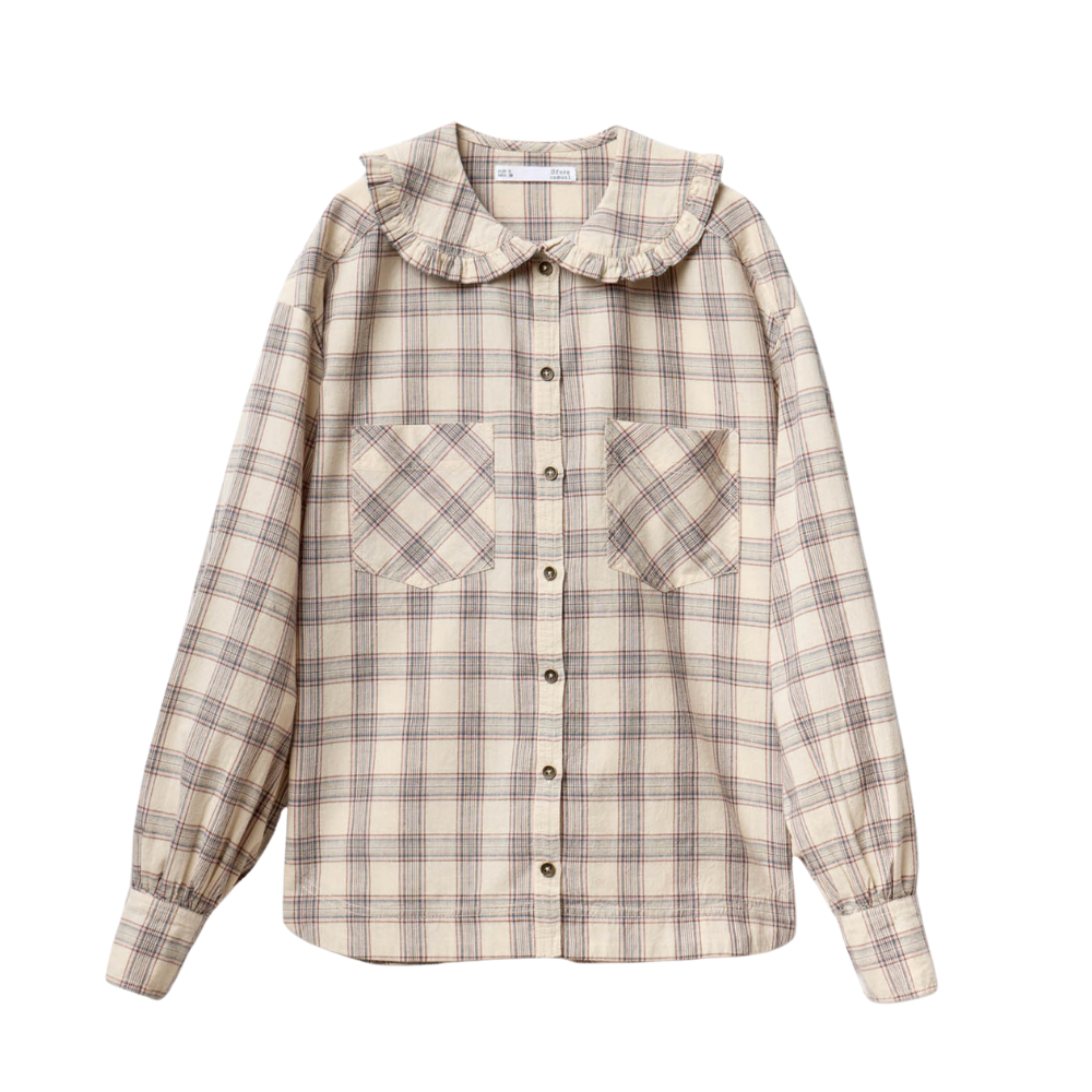 Sfera | Camisa de Cuello con Cuadros para Dama