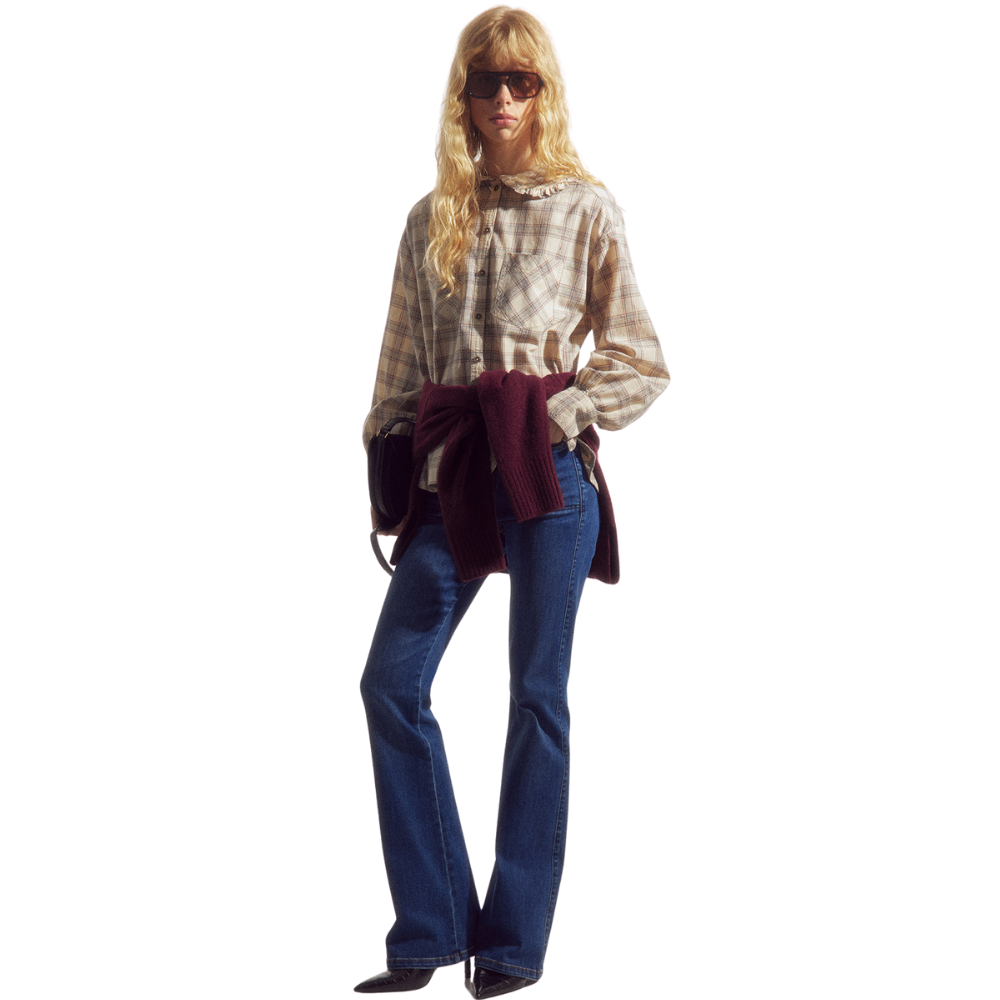 Sfera | Camisa de Cuello con Cuadros para Dama