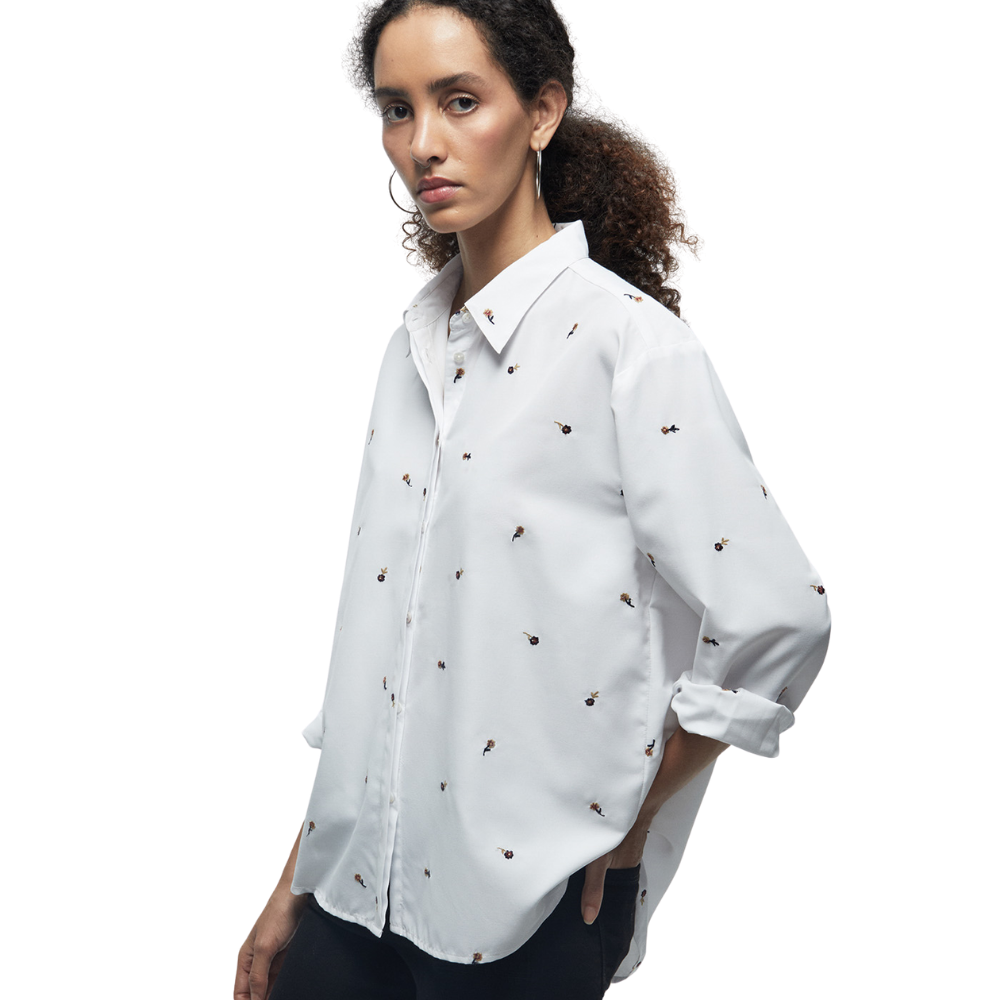 Sfera | Camisa Flores Bordadas para Dama