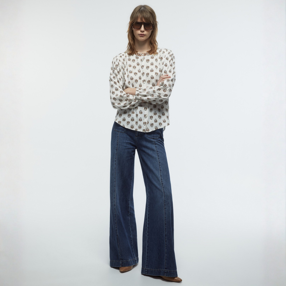 Sfera | Blusa con Estampado en Lurex para Dama