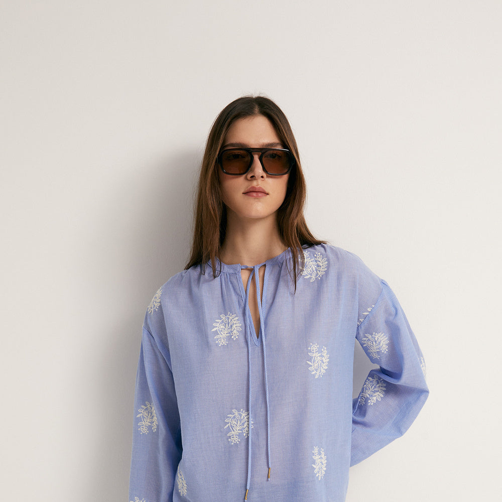 Sfera | Blusa Manga Larga con Detalles para Dama