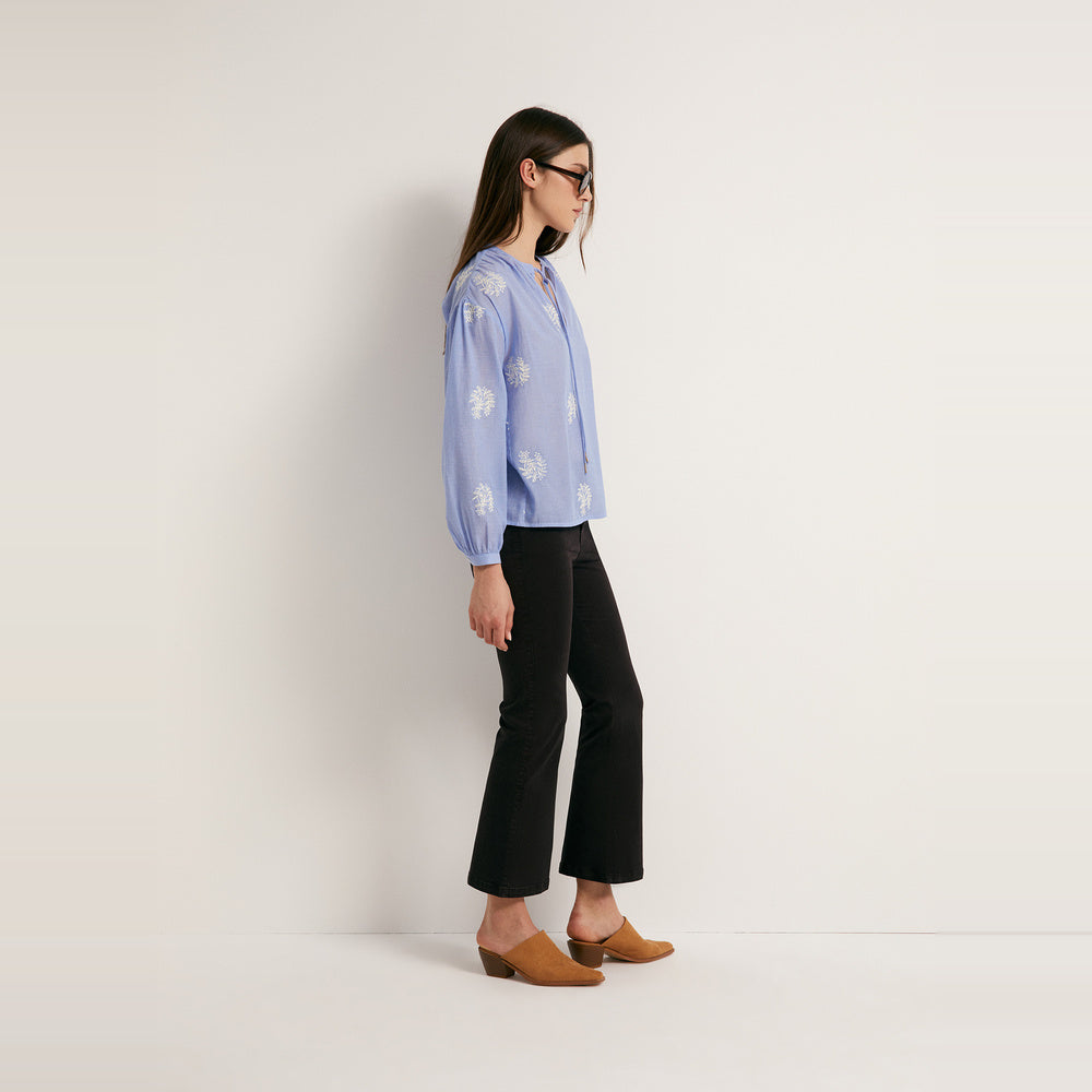 Sfera | Blusa Manga Larga con Detalles para Dama