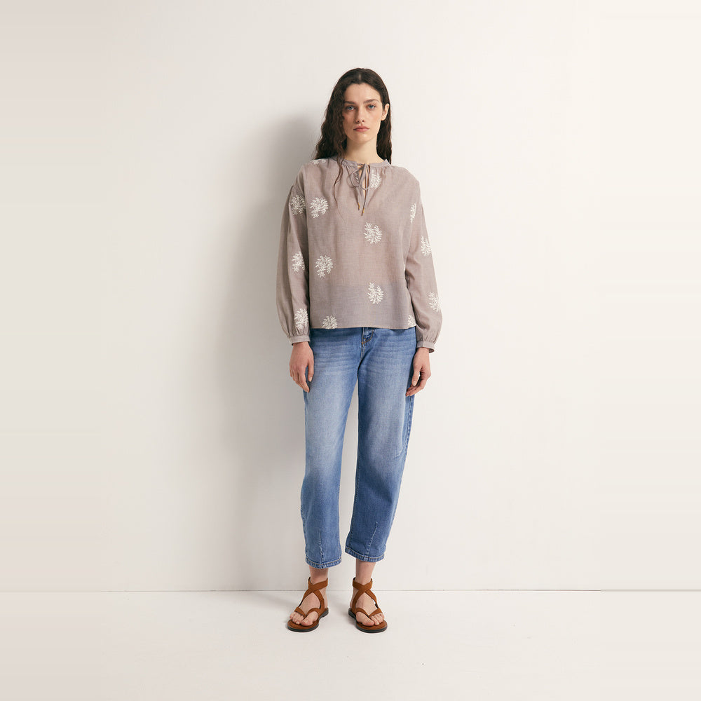 Sfera | Blusa Manga Larga con Detalles para Dama