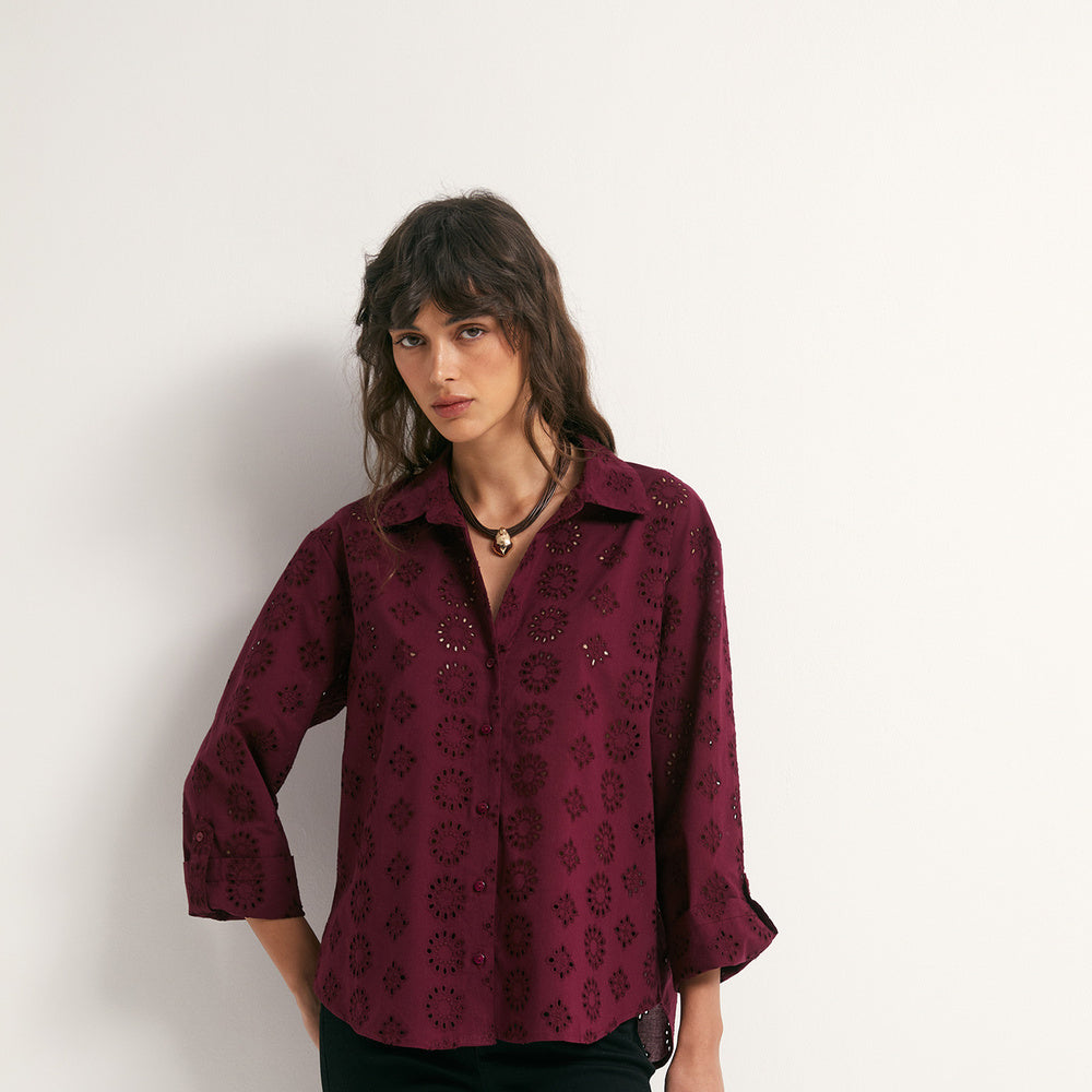 Sfera | Camisa Schiffli para Dama