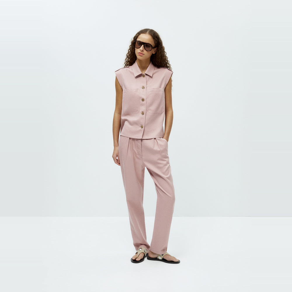 Sfera | Chaleco Bolsillos tipo Tencel para Dama