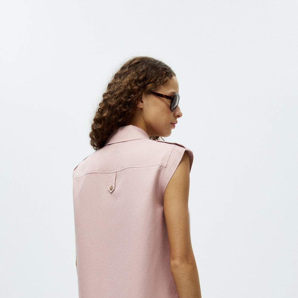 Sfera | Chaleco Bolsillos tipo Tencel para Dama