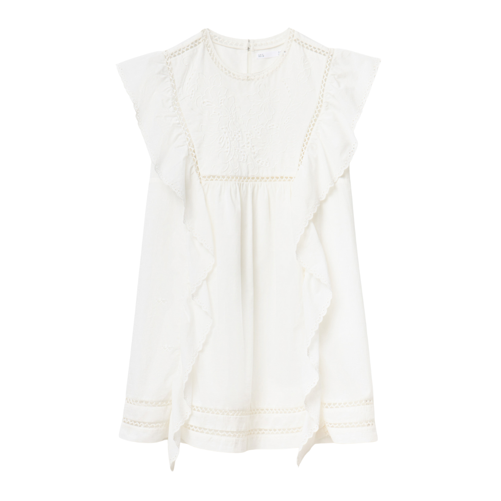 Sfera | Vestido Bordado Volantes para Dama