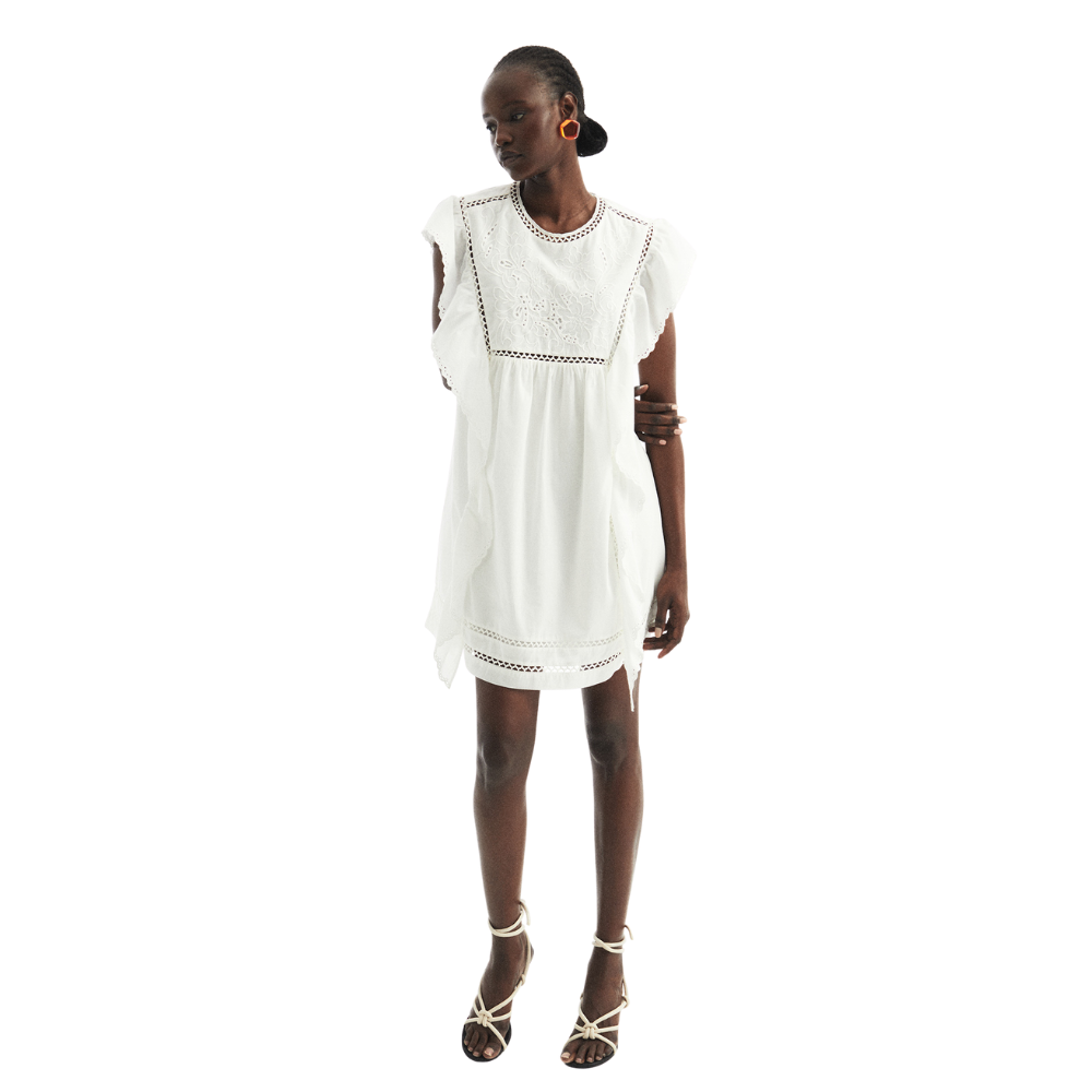 Sfera | Vestido Bordado Volantes para Dama