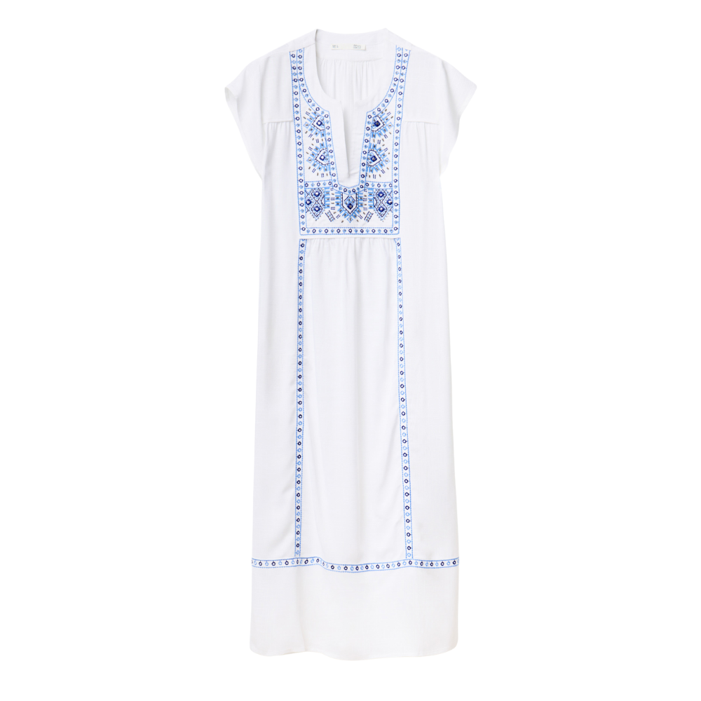 Sfera | Vestido Bordado Central para Dama