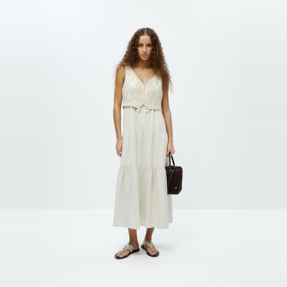 Sfera | Vestido con Chaleco de Pana