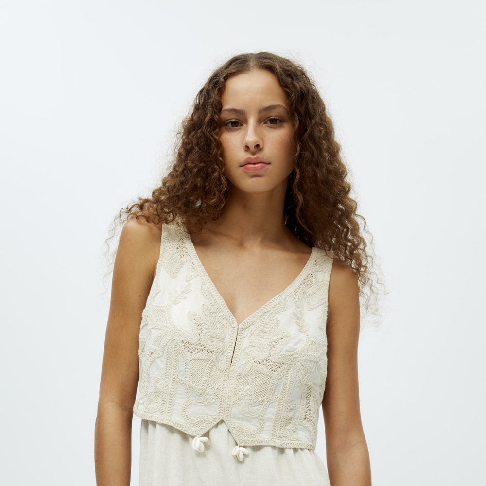 Sfera | Vestido con Chaleco de Pana