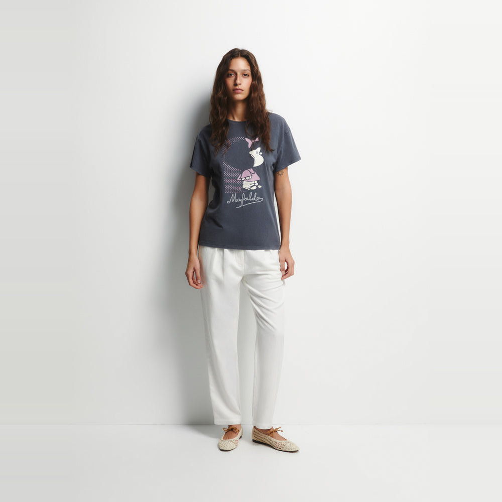 Sfera | Camiseta con Purpurina de Mafalda para Dama