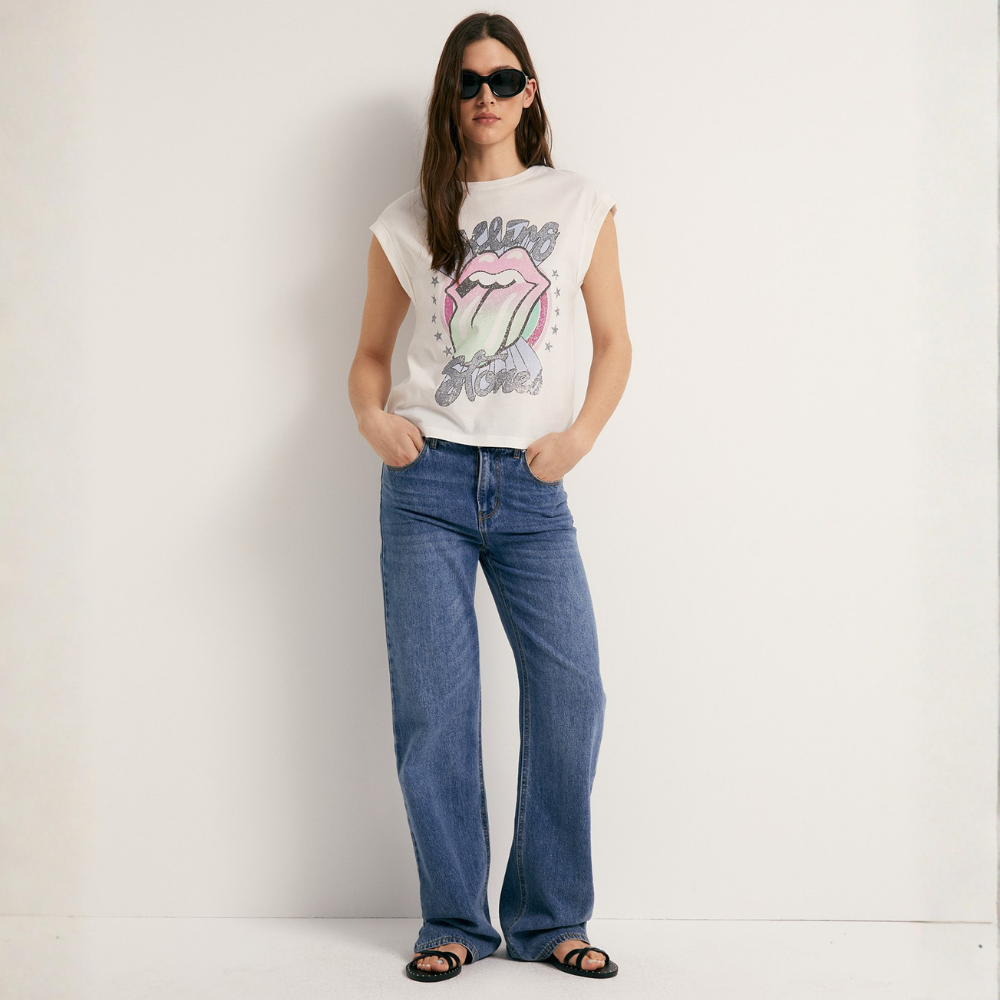 Sfera | Camiseta Rolling Glitter para Dama