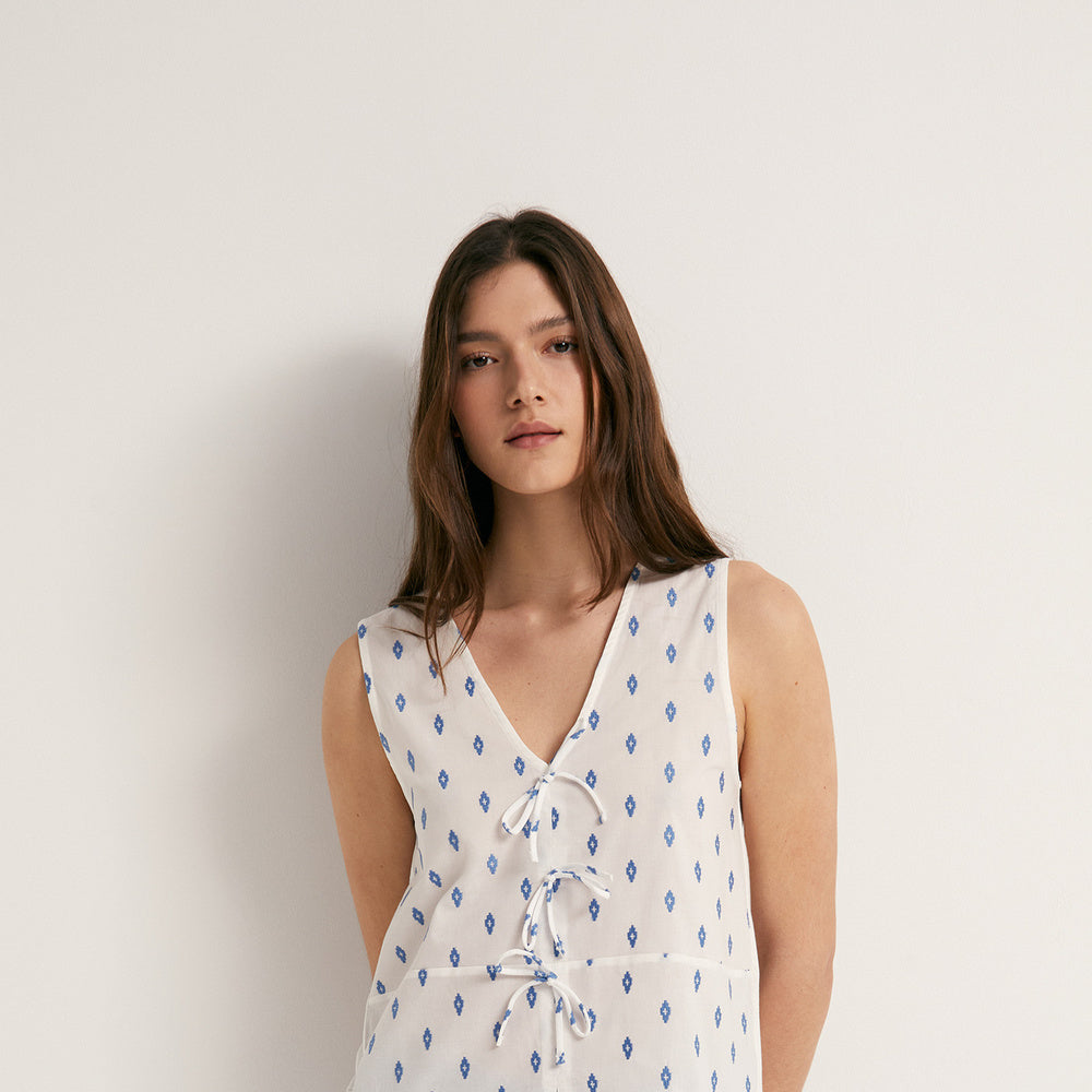 Sfera | Camiseta Bordada con Cordones para Dama