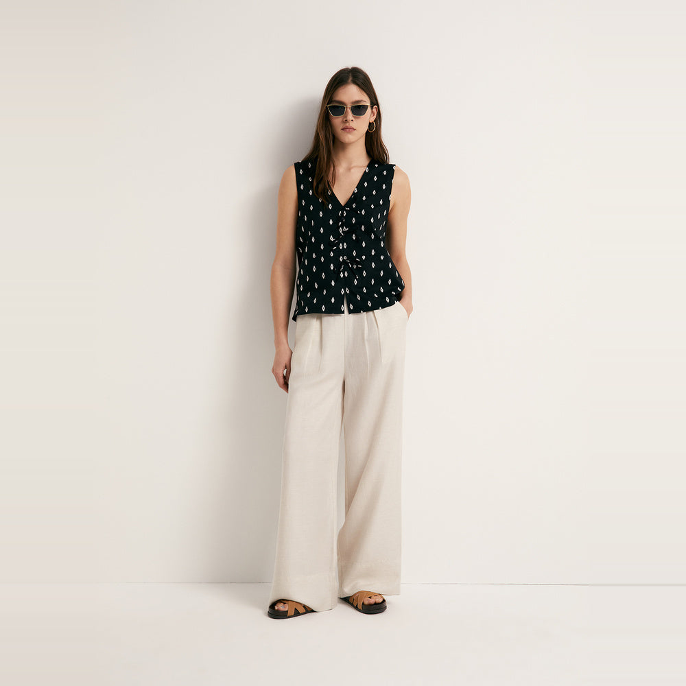 Sfera | Camiseta Bordada con Cordones para Dama