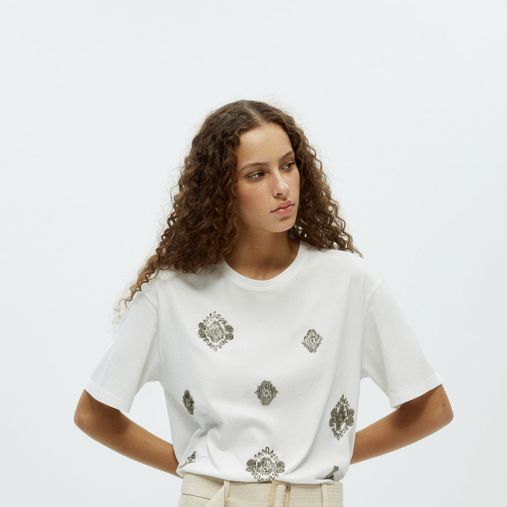 Sfera | Camiseta de Cuentas Brillos para Dama