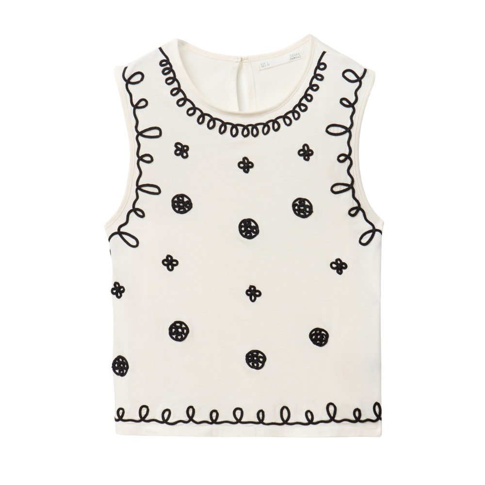 Sfera | Camiseta Bordada Contraste para Dama