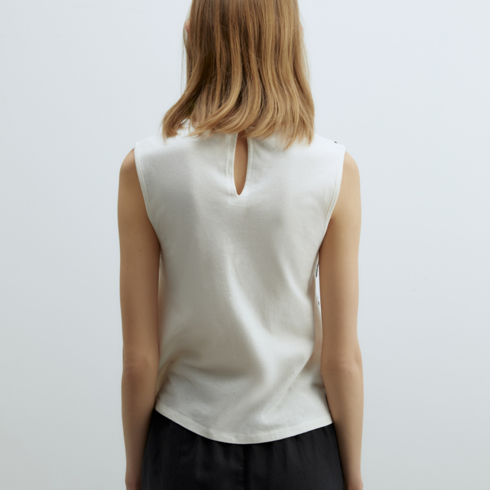 Sfera | Camiseta Bordada Contraste para Dama