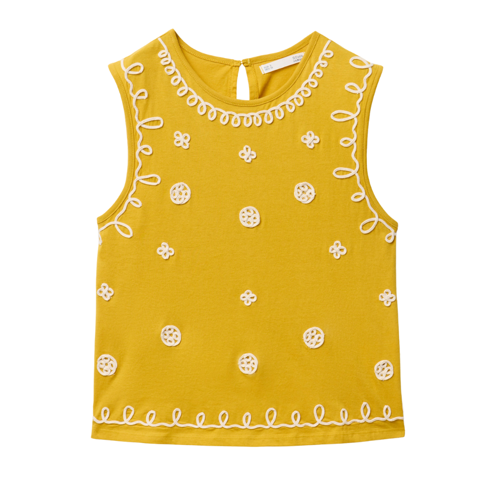 Sfera | Camiseta Bordada Contraste para Dama
