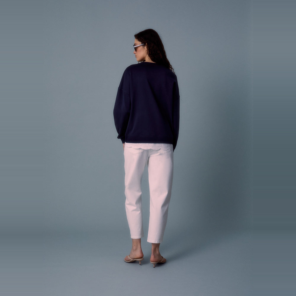 Sfera | Sudadera de Faldón Schiffli para Dama