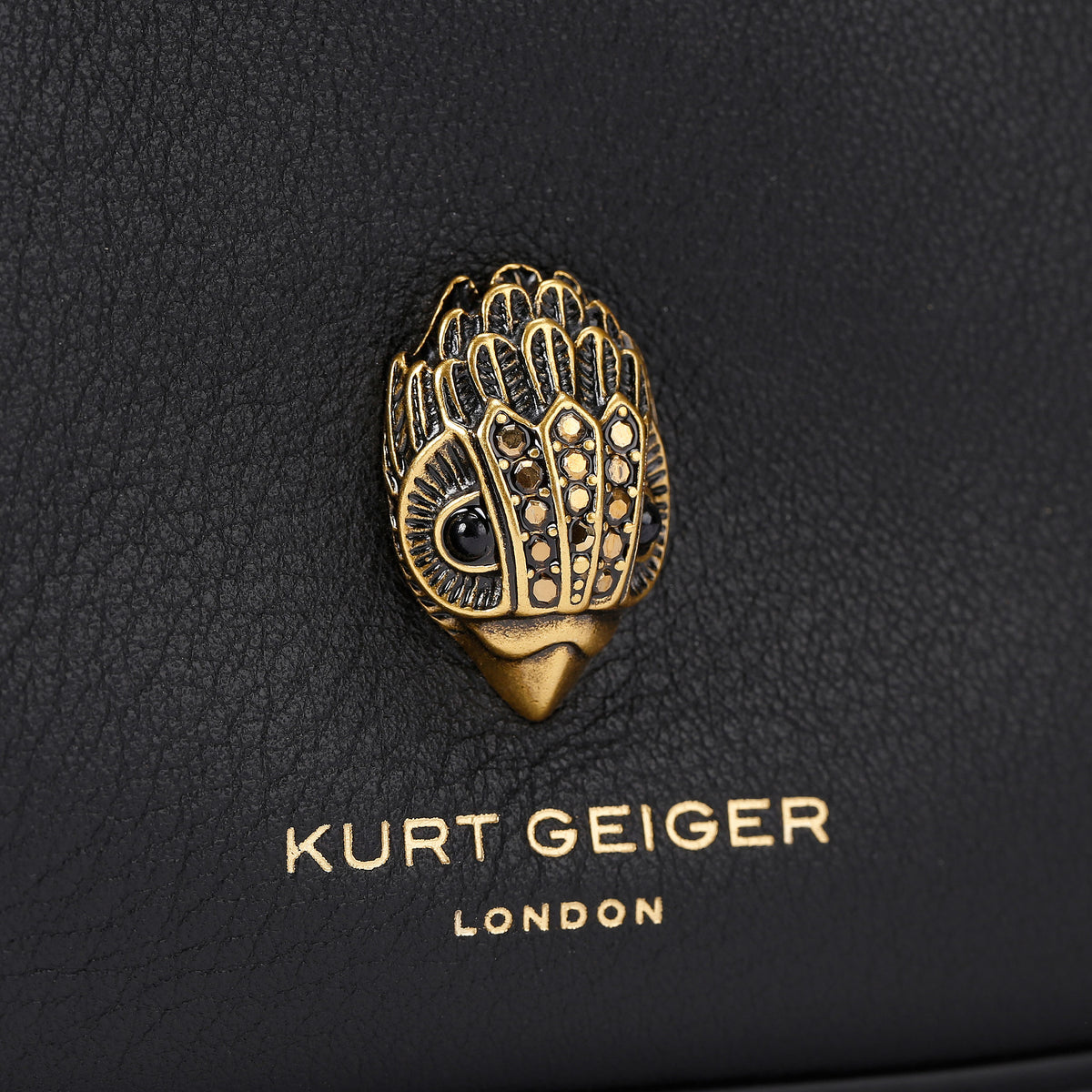 Kurt Geiger | Bolso Sloane Hobo Crossbody de Piel Negra