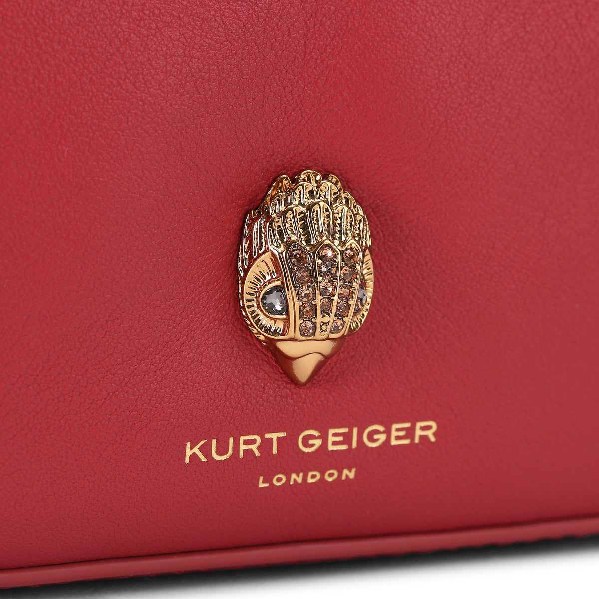 Kurt Geiger | Bolso Sloane Hobo Crossbody de Piel Roja