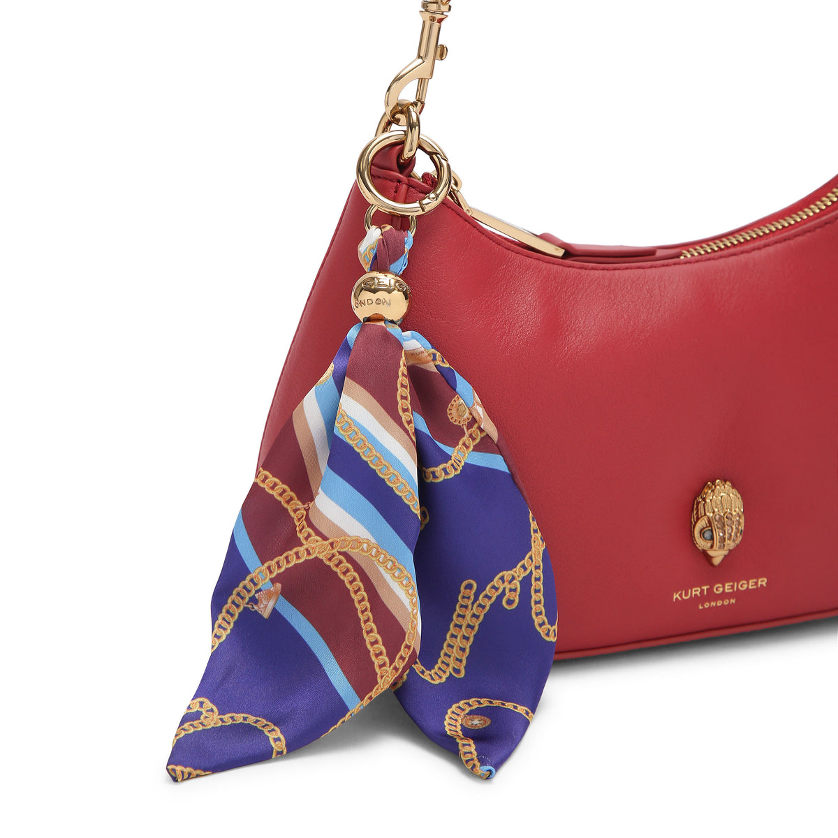 Kurt Geiger | Bolso Sloane Hobo Crossbody de Piel Roja