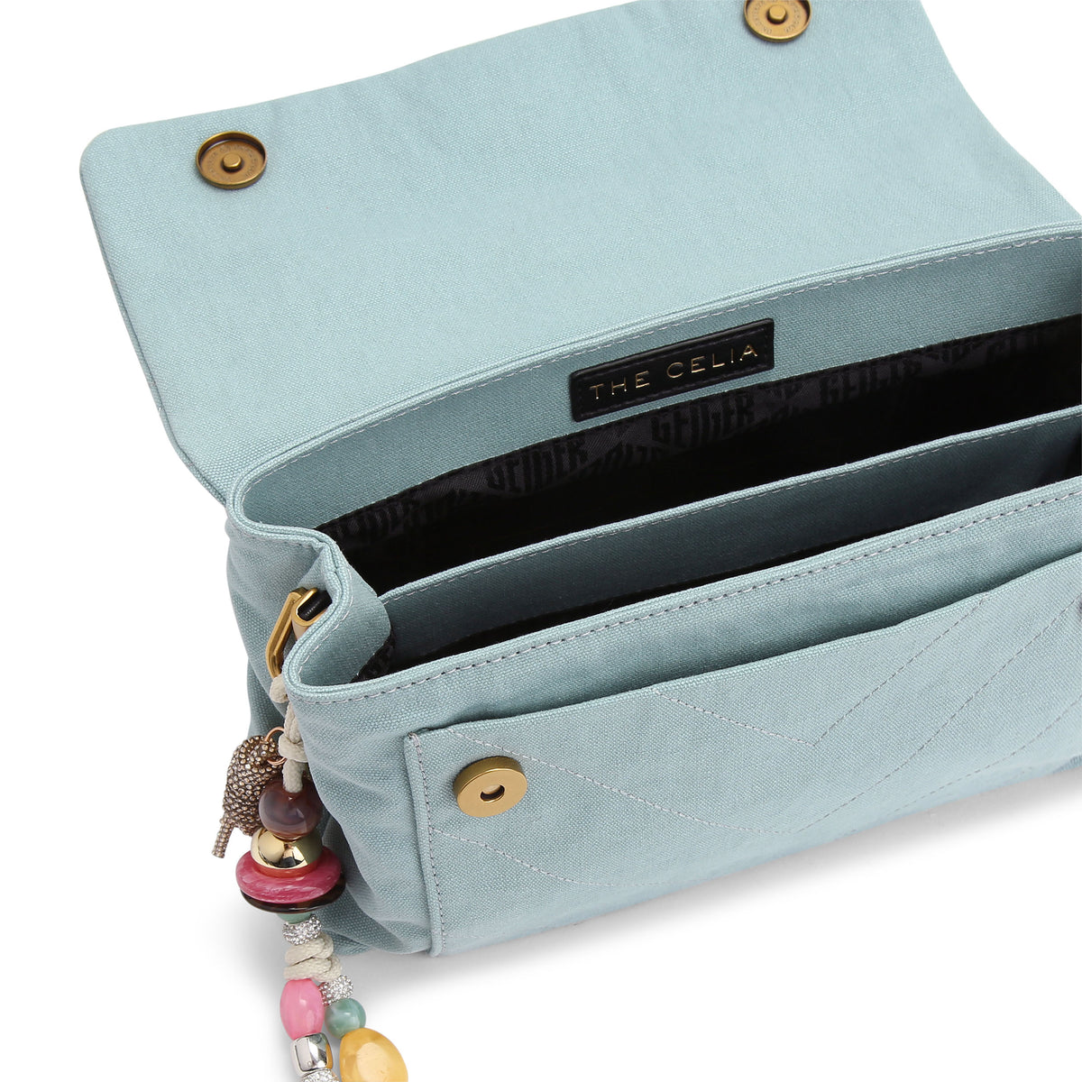 Kurt Geiger | Bolso Celia de Canvas Azul Pálido